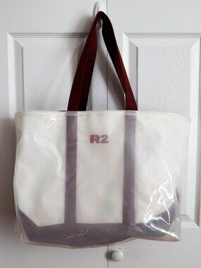 Round Two R2 Streetwear Large Tote Bag PVC Covered Cotton Beach Travel
